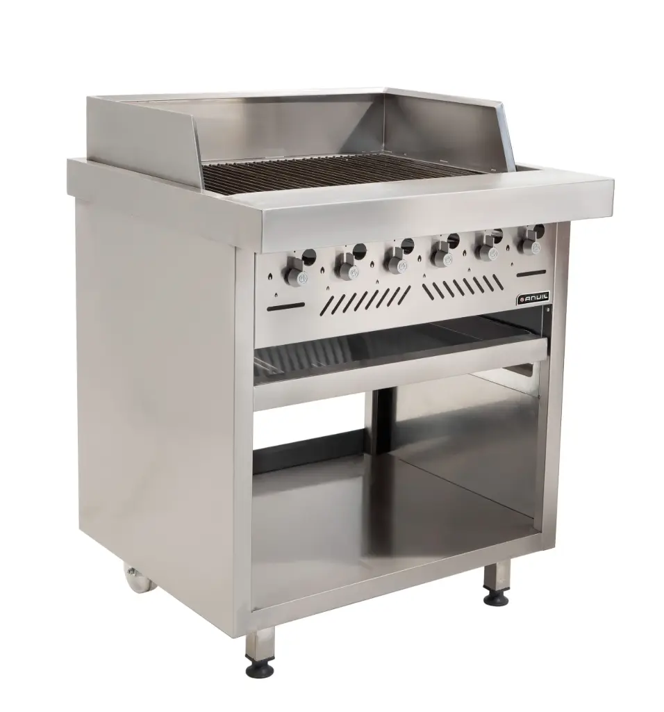 GAS GRILLER ANVIL - 6 BURNER RADIANT - FREE STANDING