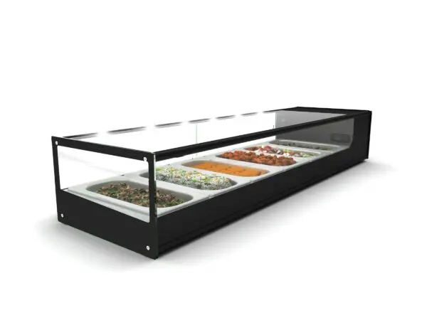 COLD FOOD BAR - SALVADORE 6 INSERT - BLACK (SQUARE)