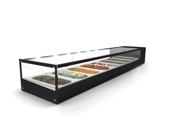 COLD FOOD BAR - SALVADORE 8 INSERT - BLACK (SQUARE)