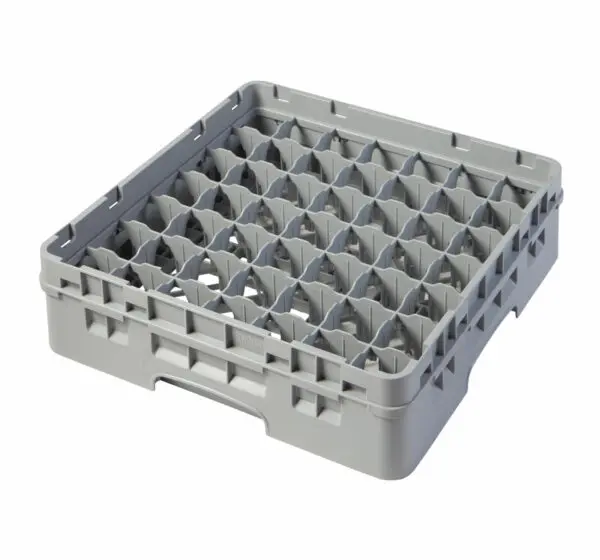 49 COMPARTMENT GLASSRACK 50CMX 50CM GREY - 14.3CM H