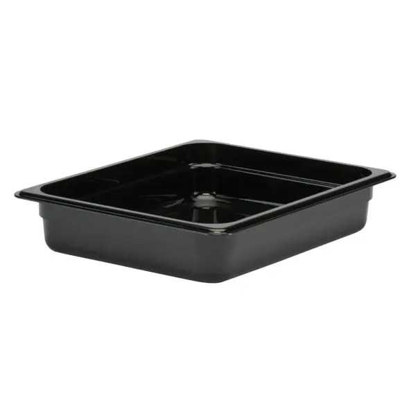 GN FOODPAN 1/2 POLYCARBONATE BLACK 65MM D