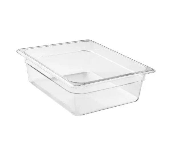 GN FOODPAN 1/2 POLYCARBONATE CLEAR 100MM D