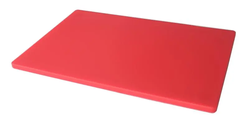 CUTTING BOARD PE - 255MM X 405MM X 10MM - (RED)
