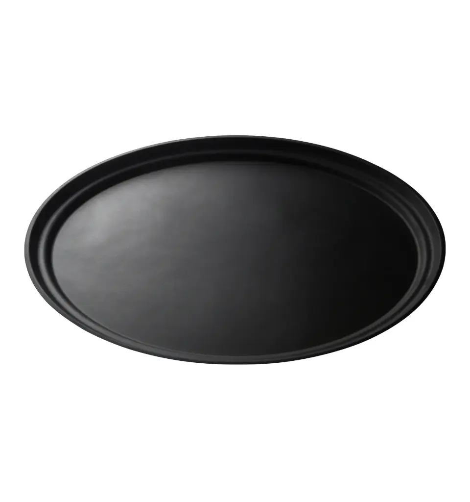 CAMTREAD NON-SLIP FIBERGLASS TRAY OVAL - 60CM W X 73.5CM L - BLACK