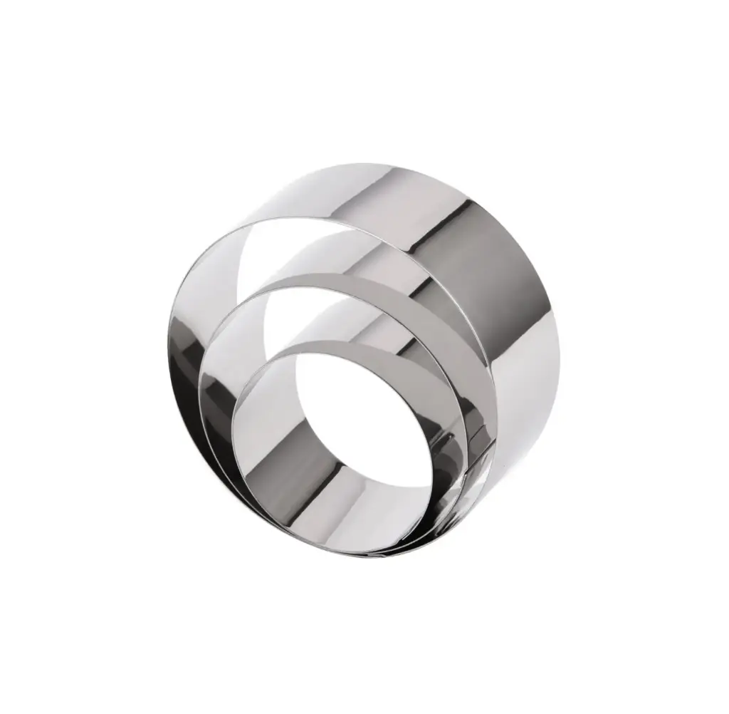 MOUSSE RINGS ROUND - S/STEEL - 3 PCS SET (6CM, 8CM, 10CM) - HEIGHT 40MM