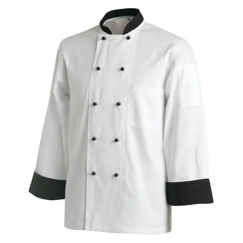 CHEFS UNIFORM JACKET CONTRAST LONG - LARGE