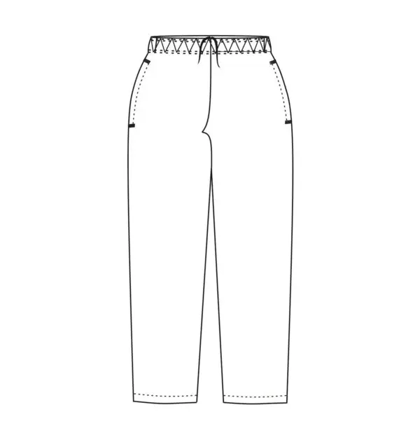 CHEFS UNIFORM - BAGGIES BLACK - X LARGE - DRAWCORD