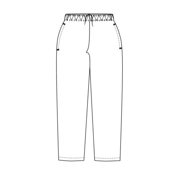 CHEFS UNIFORM - BAGGIES BLACK - XX LARGE - DRAWCORD