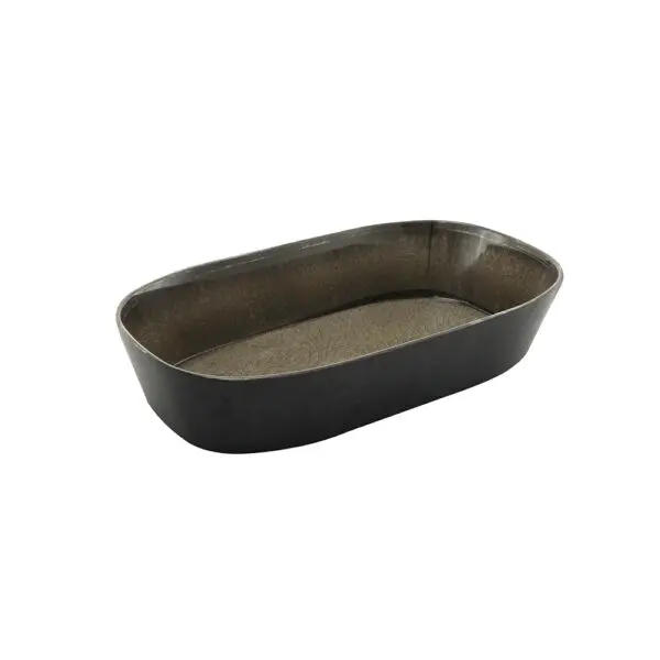 CAPSULE BOWL RECT (MED GREY) - 265 X 162 X 65MM