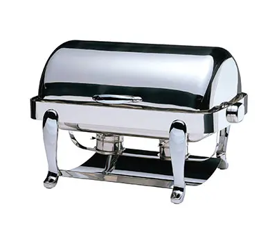 CHAFING DISH EURI RECTANGULAR ROLL TOP 18/10 S/STEEL 667MM X 488MM X 452MM 8LT