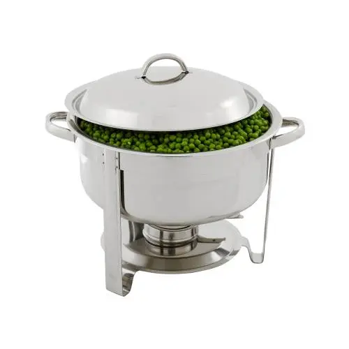 CHAFING DISH S/STEEL - POLISHED ROUND 3.7LT