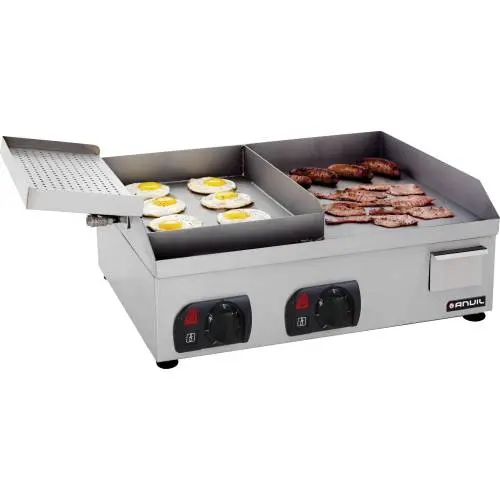 [FTA1600] FLAT TOP GRILL ANVIL - EGG & BACON - 600MM - ELEC