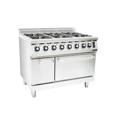 [COA4006] GAS STOVE WITH ELECTRIC OVEN ANVIL - 6 BURNER