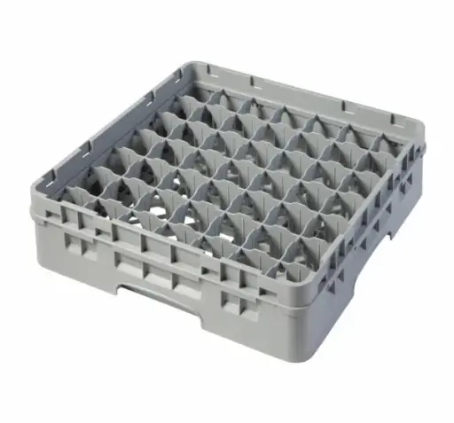 [CGG0148] 49 COMPARTMENT GLASSRACK 50CMX 50CM GREY - 14.3CM H