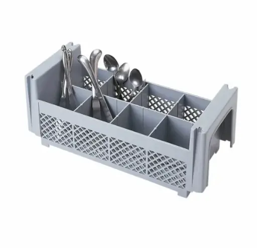 [CFB0184] 8 COMPARTMENT FLATWARE BASKET NO HANDLES 18.4CM H