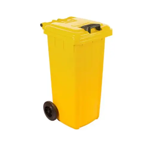 [IBP2220] MOBILE REFUSE BIN 120LT (YELLOW) PLASTIC)