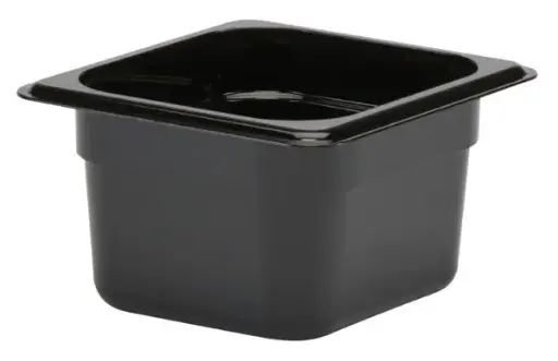 [INS5150-C] GN FOODPAN 1/6 POLYCARBONATE BLACK 100MM D