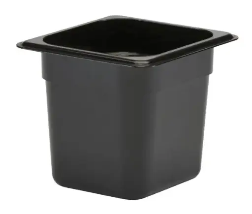 [INS4100-C] GN FOODPAN 1/6 POLYCARBONATE BLACK 150MM D