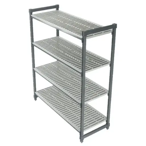 [BVS0001] BASICS 4 TIER VENTED SHELF 460MM W X 915MM L X 1830MM H