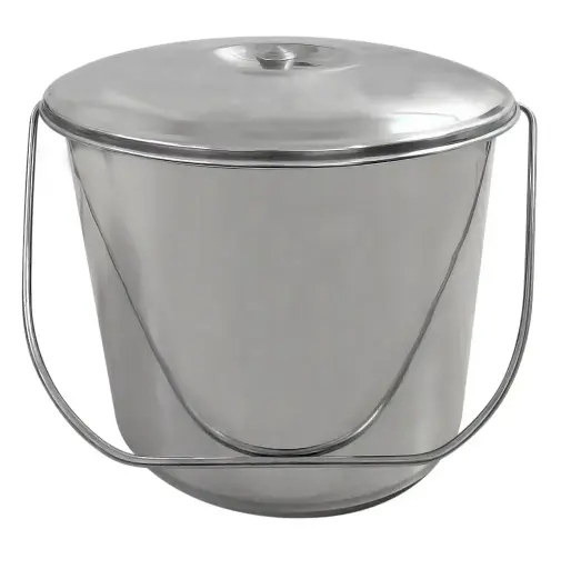 [BKS0012] BUCKET & LID - S/STEEL 12LT