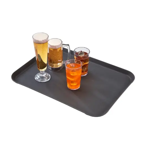 [CFT5150] CAMTREAD NON-SLIP FIBERGLASS TRAY RECTANGULAR - BLACK - 38CM W X 51.5CM L