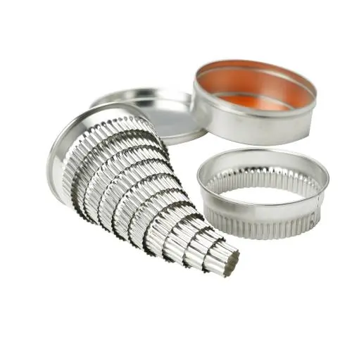 [RCP0010] ROUND CUTTER SET S/STEEL - PLAIN 10 PIECE