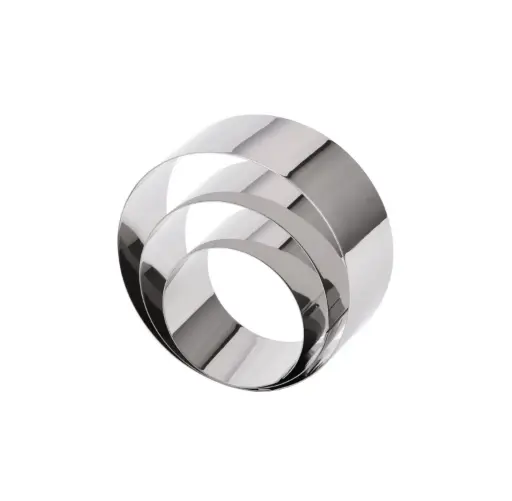[MRR0001] MOUSSE RINGS ROUND - S/STEEL - 3 PCS SET (6CM, 8CM, 10CM) - HEIGHT 40MM