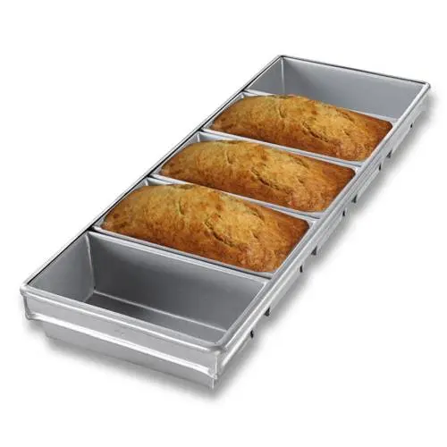 [BTA0500] BREAD TRAY ALUSTEEL - FIVE TRAY 584 X 284 X 115 MM - 270MM X 100MM X 115MM PER BREAD PAN