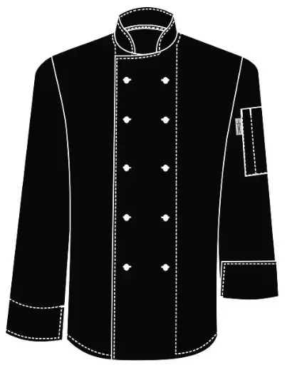 [UNI9014] CHEFS UNIFORM DENIM JACKET BASIC LONG - X LARGE