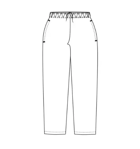 [UNI7041] CHEFS UNIFORM - BAGGIES BLACK - SMALL - DRAWCORD