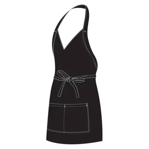 [UNI4031] CHEFS UNIFORM - TUXEDO APRON - BLACK