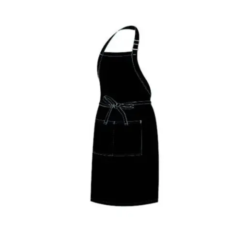 [UNI9004] CHEFS UNIFORM - TUXEDO DENIM APRON