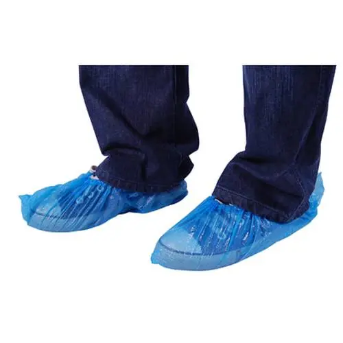 [UDS0001] DISPOSABLE PLASTIC SHOE COVERS - BLUE - PACK OF 100