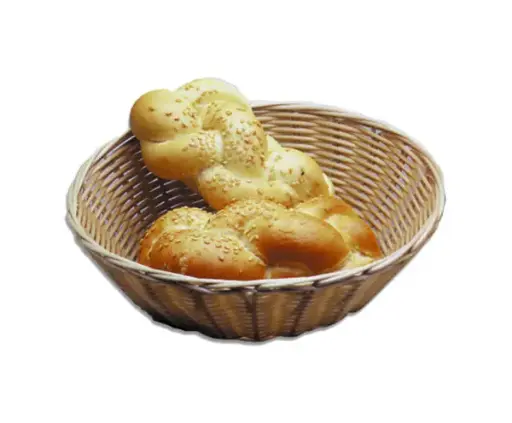 [BBR0001] BREAD BASKET WOVEN PLASTIC ROUND - 220MM x 200MM