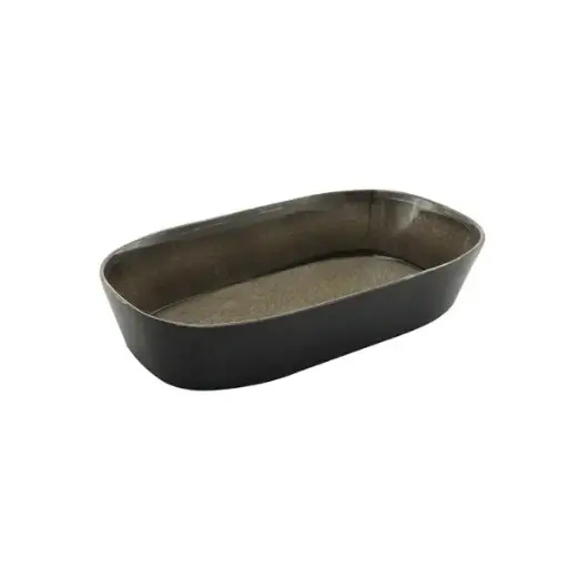 [CBR0014] CAPSULE BOWL RECT (MED GREY) - 325 X 176 X 65MM