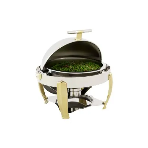 [CDS0005] CHAFING DISH DELUX - ROLLTOP (ROUND) 6.8LT
