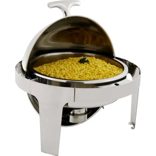 [CDS1007] CHAFING DISH S/STEEL - ROLL TOP (ROUND)180 6.8LT