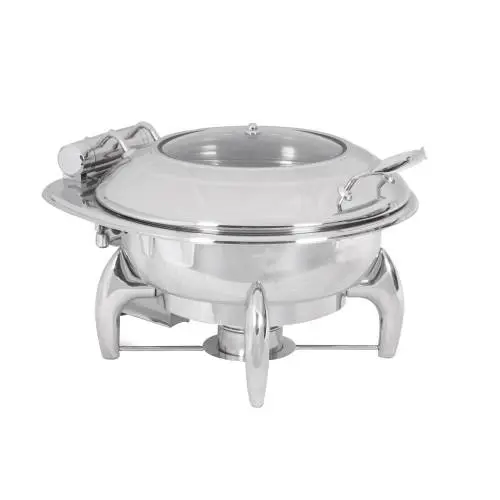 [CDS4100] CHAFING DISH INDUCTION - ROUND- GLASS LID 6LT