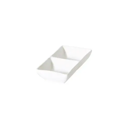 [NG5511-14] ACCENT - WHITE - RECT. 2-DIVIDED DISH - 14CM (12)