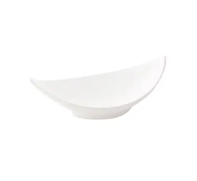 [NG4556-20] ACCENT - WHITE - BAMBOO LEAF PLATE - 20CM (6)