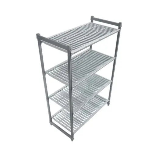 [BVS0008] BASICS 4 TIER VENTED SHELF 610MM W X 765MM L X 1830MM H